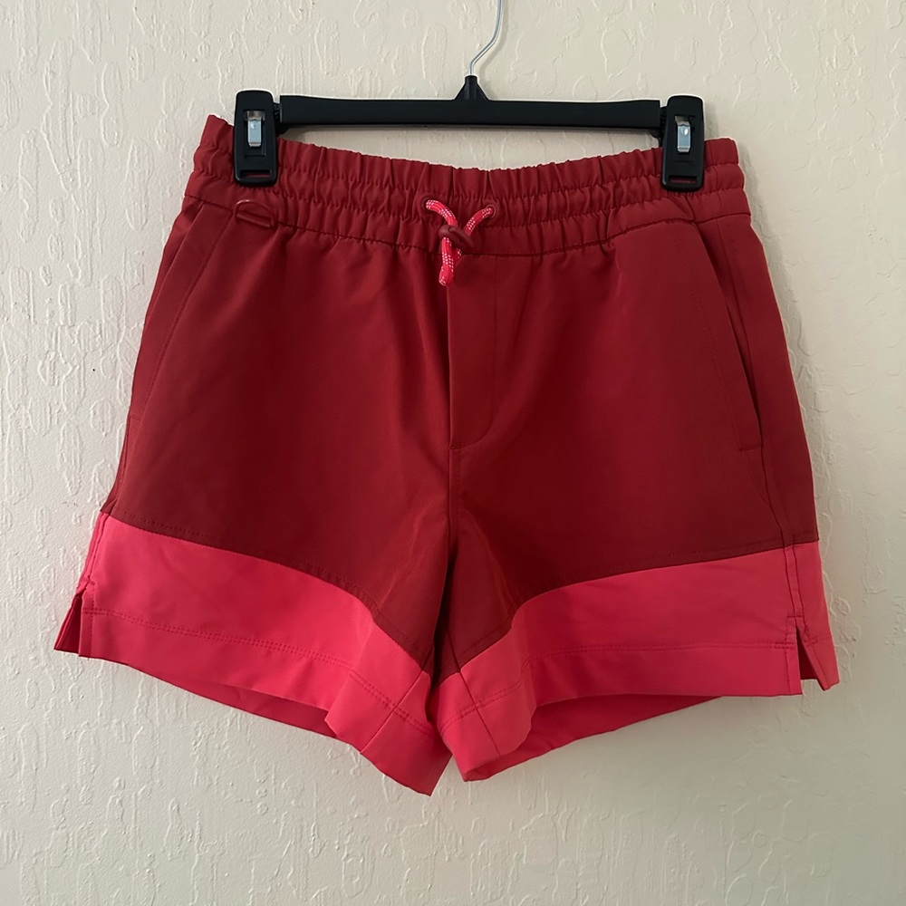 Red and Pink Athletic Waterproof Shorts